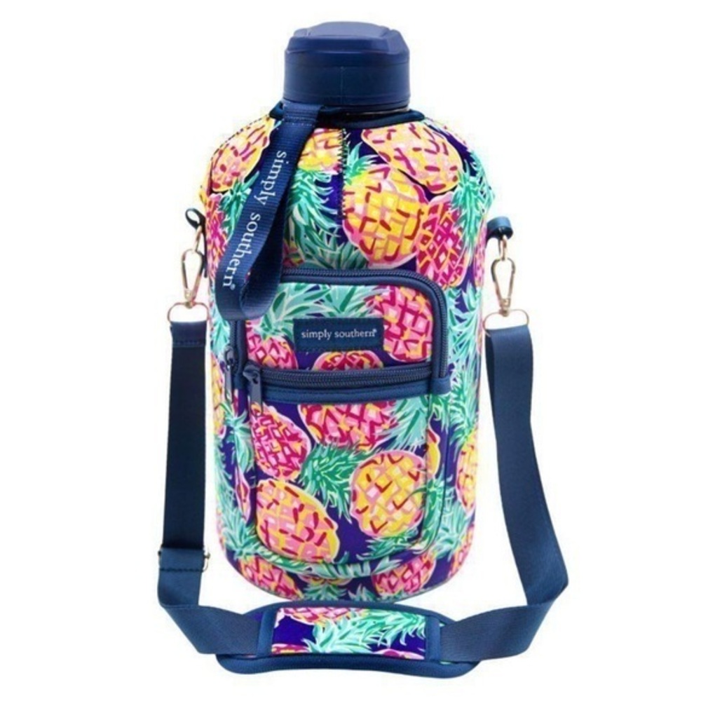 NWT Simply Southern 1 Gallon Simply Water Bottle Jug Multicolor‎ Pineapple Print